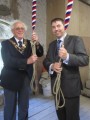 Gareth bell ringing at St Mary's, Stone