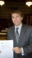 Gareth with IVF report at Parliament launch 7th June 2011
